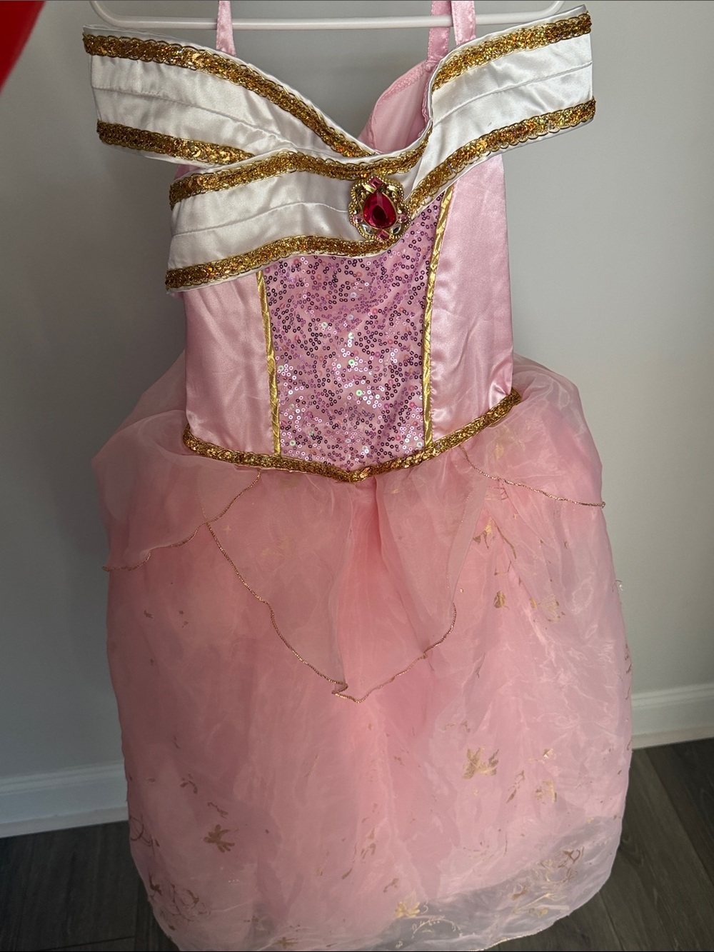 Disney Pink and White Princess Sequin Tulle Dress
